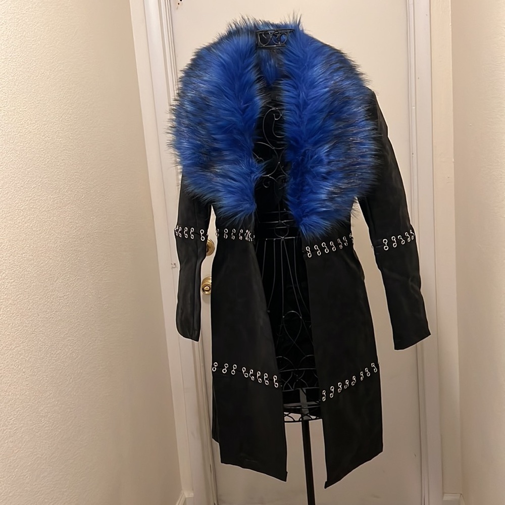 Dolls kill jewel of jersey faux fur jacket